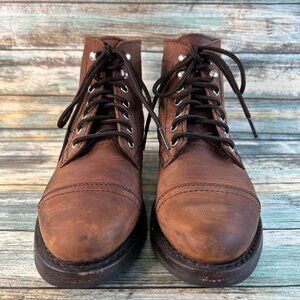 Thursday Boot Co Captain Womens Combat Boot Size 5.5 Brown Leather Ankle Lace Up